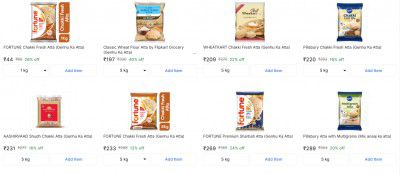 Flipkart Grocery : Atta & Flours Starts At Rs 44
