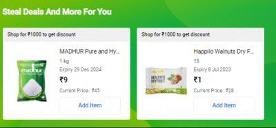 Flipkart Grocery : Many at Loot Prices