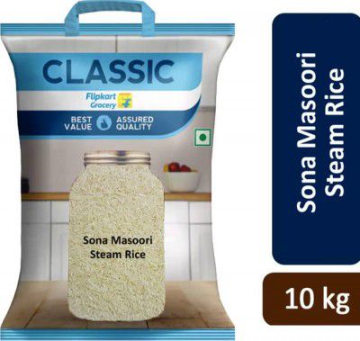 Flipkart Grocery: Classic Sona Masoori Steam Rice (Steam biyyam) (10 kg)
