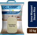 Flipkart Grocery: Classic Sona Masoori Steam Rice (Steam biyyam) (10 kg)...