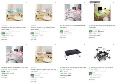Flipkart : Hf Harsh Fashion Portable Laptop Tables Upto 91% Off