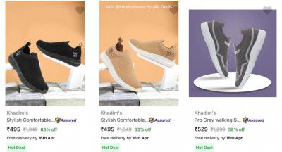 Flipkart : Khadim's Mens Sports Shoes Starts @ 399