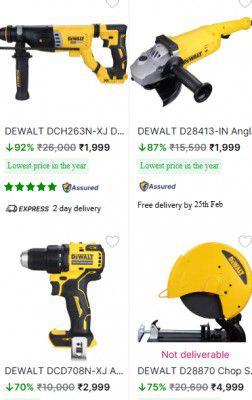 Flipkart Loot: Upto 92% OFF On Power Tools