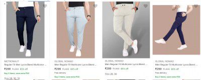 Flipkart: Men Jeans And Trousers Start @ ₹299