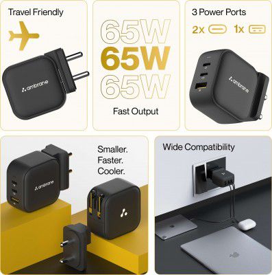 Flipkart Minutes Loot: Ambrane 65W GaN 3.4 Wall Charger @69