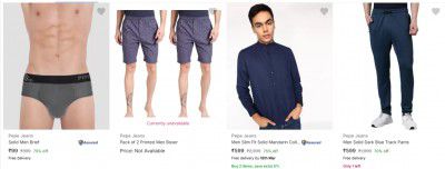 Flipkart : Pepe Jeans Clothing Minimum 70% Off Starts At ₹99