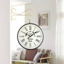 Flipkart Perfect Homes Analog 20.32 cm X 20.32 cm Wall Clock (Gold, With Glass, Station Clock)...