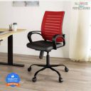 Flipkart Perfect Homes Bruce Fabric, Mesh Office Executive Chair  (Red, Optional Installation Available)...