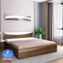 Flipkart Perfect Homes Carol Engineered Wood Queen Bed (Finish Color - Brent Wood & White, Delivery Condition - Knock Down)...