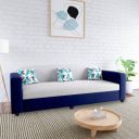 Flipkart Perfect Homes Emma Fabric 3 Seater Sofa (Finish Color - Blue and Grey, DIY(Do-It-Yourself))...