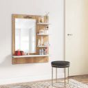 Flipkart Perfect Homes Grace Engineered Wood Dressing Table (Finish Color -, Teak, White, DIY(Do-It-Yourself))...