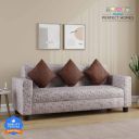 Flipkart Perfect Homes Jack Sofa for Living Room ll Office Fabric 3 Seater Sofa  (Finish Color - White Finish, Pre-assembled)...