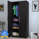 Flipkart Perfect Homes Julian Engineered Wood 2 Door Wardrobe  (Finish Color - American Espresso, Knock Down)...