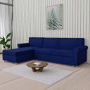 Flipkart Perfect Homes Ripley Fabric 5 Seater Sofa  (Finish Color - Blue, Knock Down)...