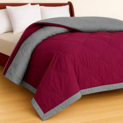 Flipkart Perfect Homes Solid Double Comforter for AC Room  (Microfiber, Solid-Maroon)