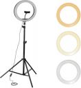 Flipkart SmartBuy 10 inch Big LED Selfie Ring Light with Tripod Stand 7 Feet | 3 mode Ring Flash  (White, Black)...