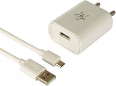 Flipkart SmartBuy 10W Fast Charger combo (MicroUSB - Cable Included)  (White, Cable Included)