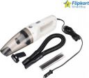 Flipkart SmartBuy 110W High suction power with HEPA filter Wet+Dry 5m Long Power Cord Handheld Car Vacuum Cleaner  (White Silver)...