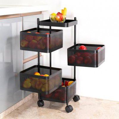 Flipkart SmartBuy 4 Layer Kitchen Trolley Storage