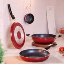 Flipkart SmartBuy 4 pc Non-Induction Bottom Non-Stick Coated Cookware Set...