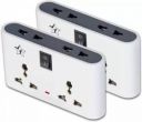 Flipkart SmartBuy 4+1 Multiplug Extension Board | Universal Sockets and 1 Switches (White_Pack of 2) 6 A Three Pin Socket...