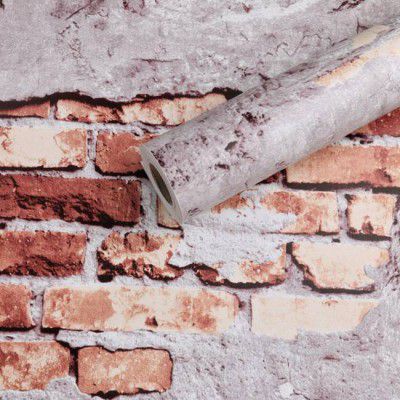 Flipkart SmartBuy 500 cm Wall Stickers Wallpaper Home Decoration Bricks & Mortar Self Adhesive Self Adhesive Sticker  (Pack of 1)