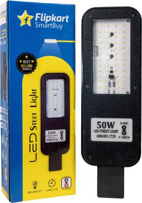 Flipkart SmartBuy 50W DOB BIS Approved PC Body LED Flood Halogen With 2 Year Warranty Street Light Outdoor Lamp (White)