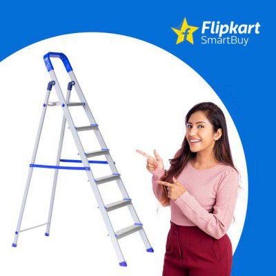 Flipkart SmartBuy 6 Step Hybrid Heavy Duty Foldable Aluminium Ladder