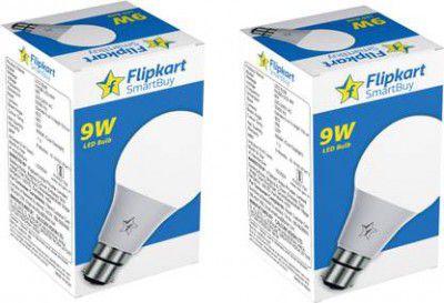 Flipkart SmartBuy 9 W Basic Round B22 LED Bulb (White, Pack of 2)