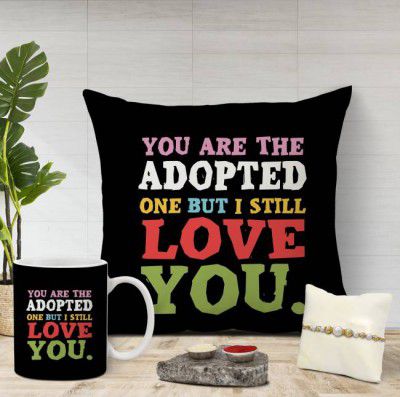 Flipkart SmartBuy Cushion, Chawal Roli Pack, Rakhi, Mug Set (1 Rakhi, Mug, Cushion, Roli, Chawal)