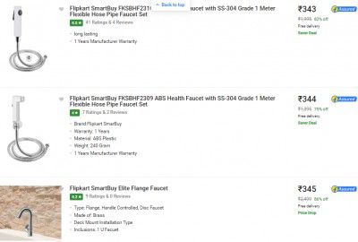 Flipkart Smartbuy Faucets Upto 86% off