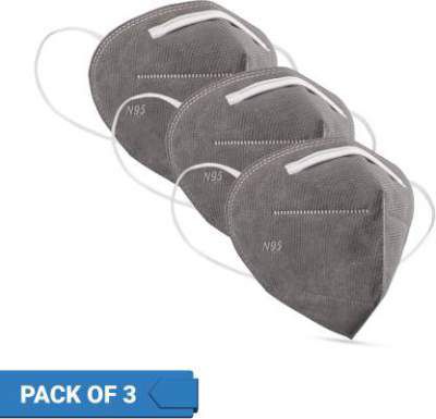 Flipkart SmartBuy Health+ N95 Mask G3 (Grey, Free Size, Pack of 3)
