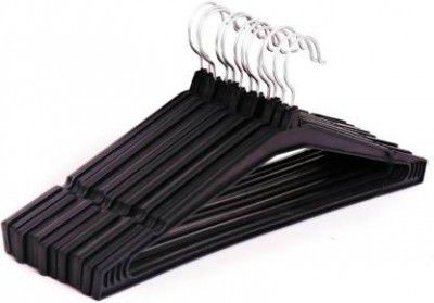Flipkart SmartBuy (Heavy) 360-degree Rotating Hook Plastic Shirt Pack of 12 Hangers For Shirt (Black)