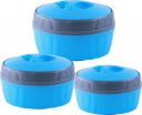 Flipkart SmartBuy Hot Chef BLUE Pack of 3 Thermoware Casserole Set (530 ml, 1000 ml, 1900 ml)...