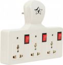 Flipkart SmartBuy Multi Socket Universal Multiplug | 3 Sockets 3 Switches & 3 Led Indicators 3 Socket Extension Boards (Beige, 0 m)...