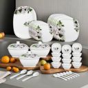 Flipkart SmartBuy Pack of 40 Melamin Emerald Bloom Melamine Dishwasher Safe...