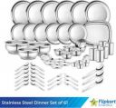 Flipkart SmartBuy Pack of 61 Stainless Steel Dinner Set |Kitchen Set for Home | Heavy Gauge Dinner Set  (Silver)...