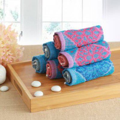 Flipkart SmartBuy Polycotton 400 GSM Face Towel Set  (Pack of 6)
