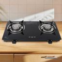 Flipkart SmartBuy Razor, Tornado Burner Special Endura Glass Glass Manual Gas Stove  (2 Burners)...