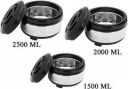Flipkart SmartBuy Roti Box |Hot Pot| Pack of 3 Serve Casserole Set (1500 ml, 2000 ml, 2500 ml) Pack of 3 Thermoware Casserole  (1500 ml, 2000 ml, 2500 ml)...