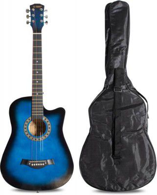 Flipkart SmartBuy RS-AG38 BL Acoustic Guitar Linden Wood Plastic Right Hand Orientation  (Blue)