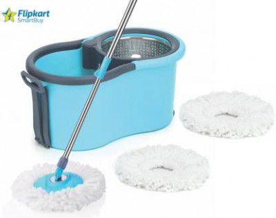 Flipkart SmartBuy STEEL SPRINKLER 3 MICROFIBER REFILLS BLUE COLOR Mop Set