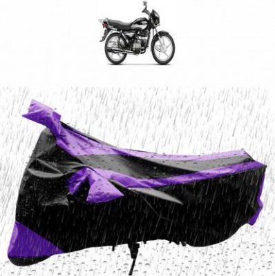 Flipkart SmartBuy Waterproof Two Wheeler Cover for Hero (Splendor Plus, Black, Purple)