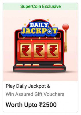 Flipkart Supercoin Exclusive Daily Jackpot: Win Assured gift vouchers worth Up to ₹2500