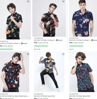 Flipkart : Upto 87% OFF - Locomotive Mens Clothing