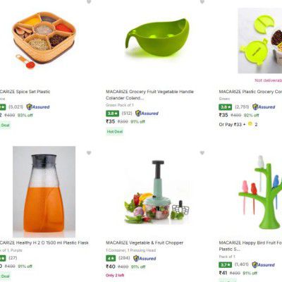 Flipkart : Upto 93% OFF - Macarize Kitchen Products