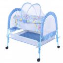 FLIPZON Baby Cradle with Mosquito Net & Lockable Wheels | Foldable Baby Jhula