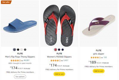 FLITE Men & Women's Footwear from ₹174