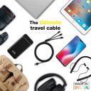 FLiX (Beetel) 3in1 (Type C|Micro|Iphone Lightening) Textured Pattern 3A Fast Charging Cable with QC & PD Support for Type C,Micro USB & Lightning Iphone Cable,Made in India,1.5 Meter Long Cable(T101)...