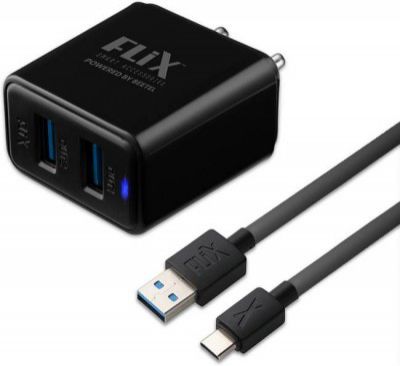 flix (Beetel) XWC-64D 12W 2.4 A Multiport Mobile Charger